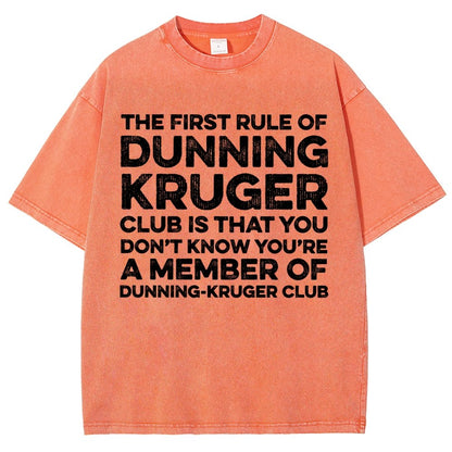 Dunning Kruger Club Vintage Distressed T-shirt
