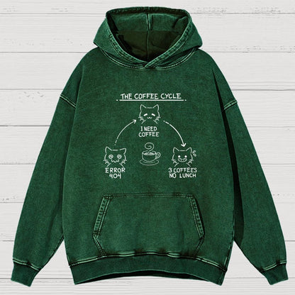 The Coffee Cycle Vintage Distressed Hoodie
