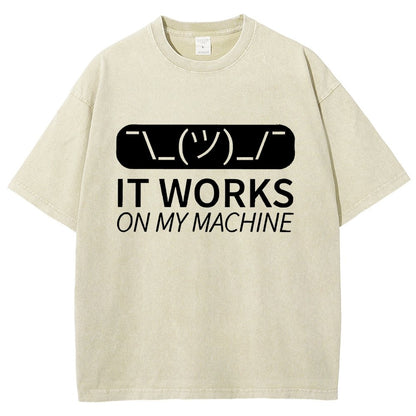 It Works On My Machine Programmer Vintage Distressed T-shirt