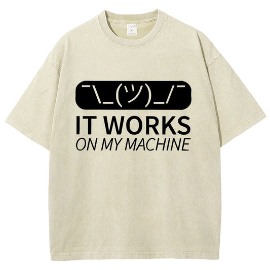 It Works On My Machine Programmer Vintage Distressed T-shirt