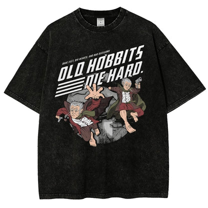 Old Adventurers Die Hard Vintage Distressed T-shirt