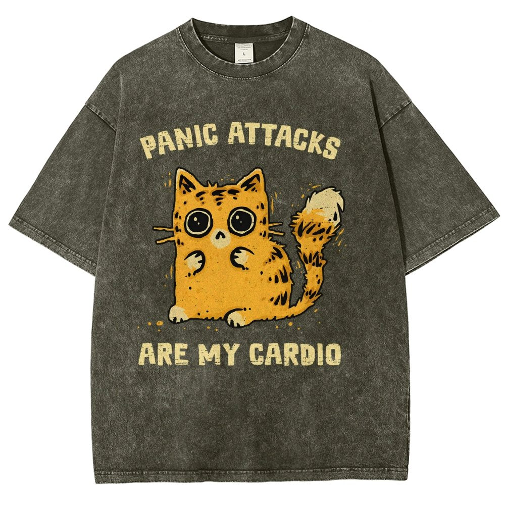 Panic Attacks Are My Cardio Vintage Distressed T-shirt