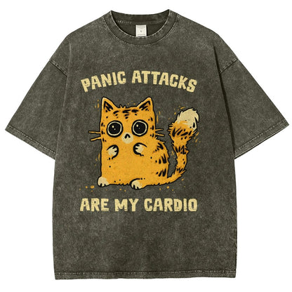 Panic Attacks Are My Cardio Vintage Distressed T-shirt