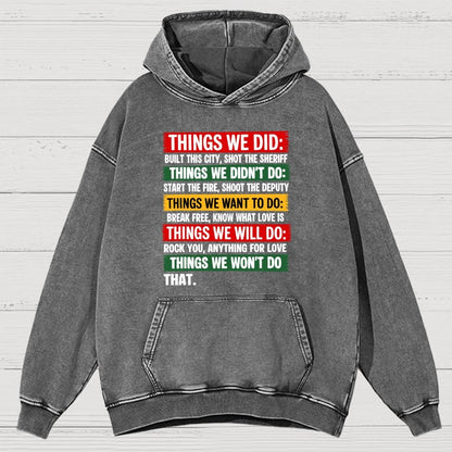 Things We Did Vintage Distressed Hoodie