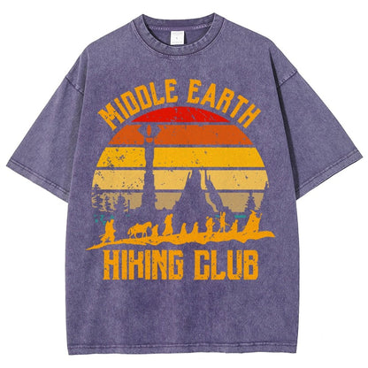 Middle Earth Hiking Club Vintage Distressed T-shirt