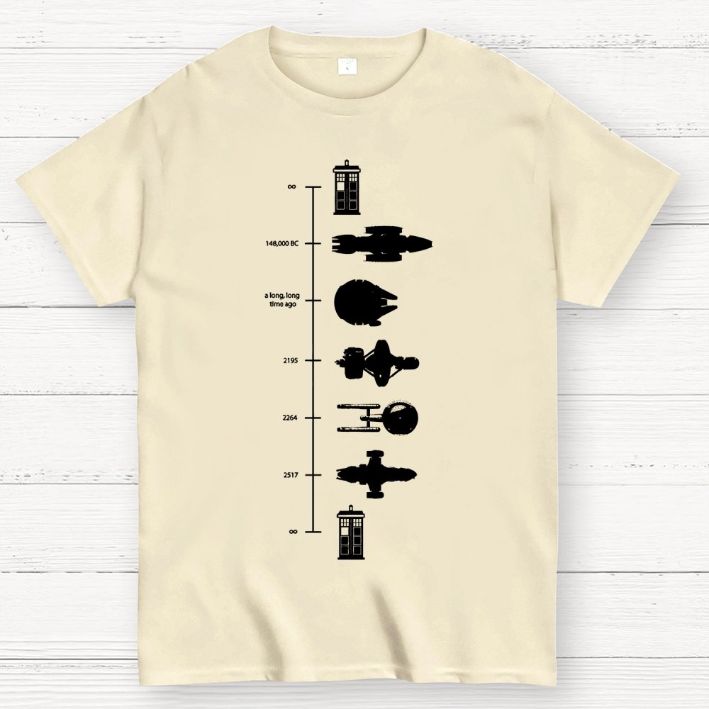 Sci-Fi Spaceship Timeline Geek T-Shirt