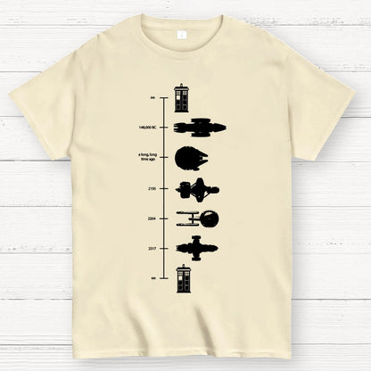 Sci-Fi Spaceship Timeline Geek T-Shirt