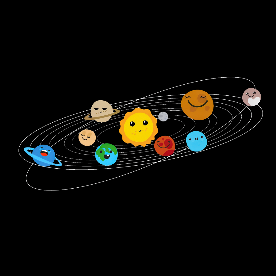 Solar System Nerdy T-Shirt