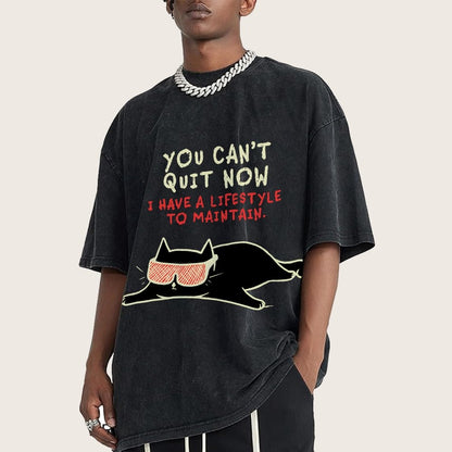 You Can't Quit Now Vintage Distressed T-shirt