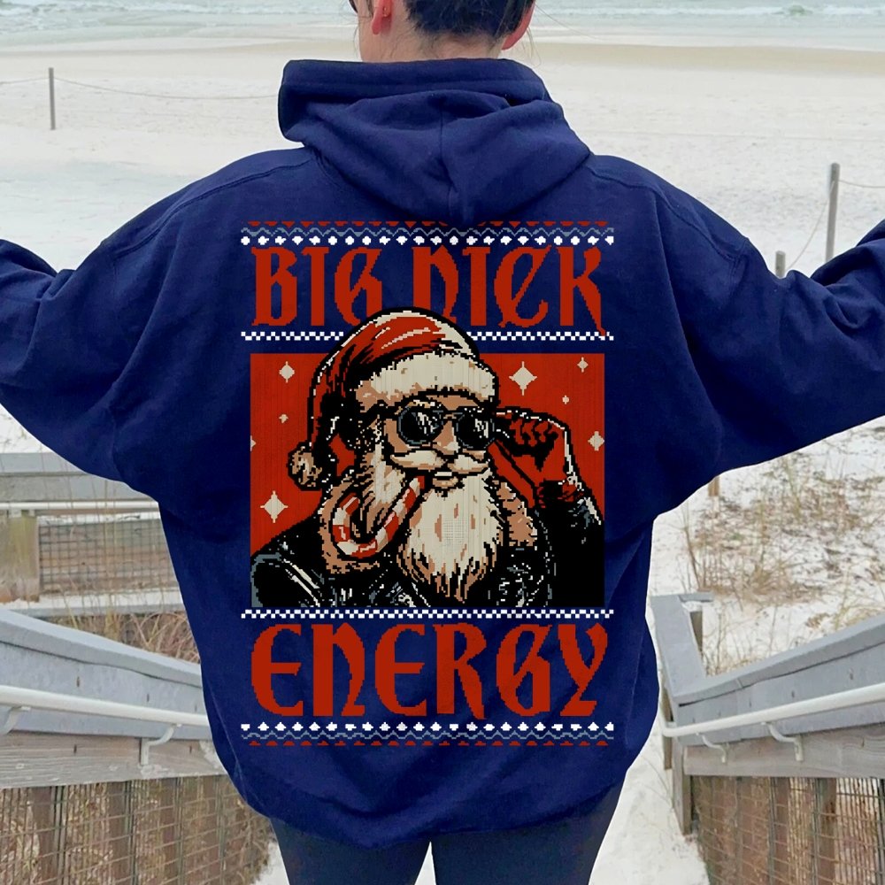 Big Nick Energy Printed Back Unisex Cotton Hoodie
