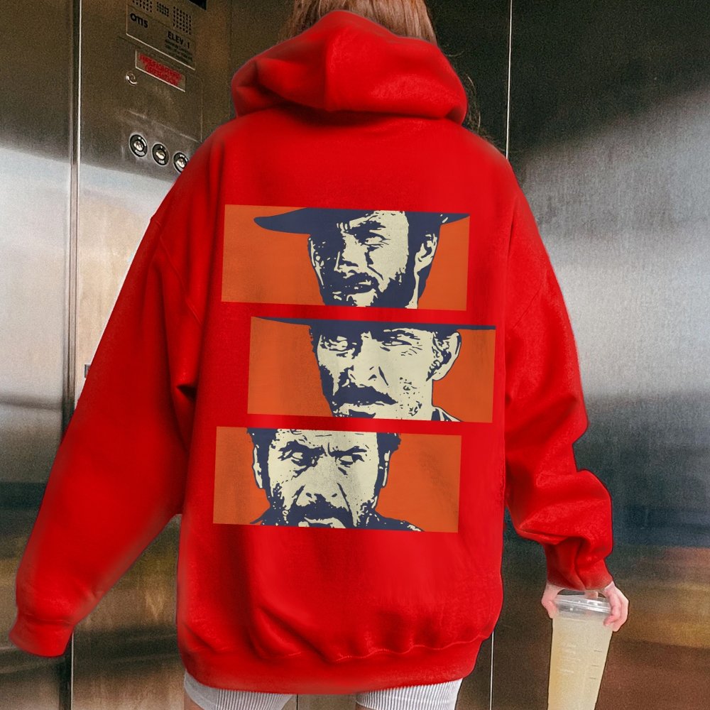 Buono Brutto Cattivo Printed Back Unisex Cotton Hoodie
