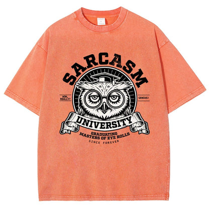 Sarcasm University-Mens-Basic Vintage Distressed T-shirt