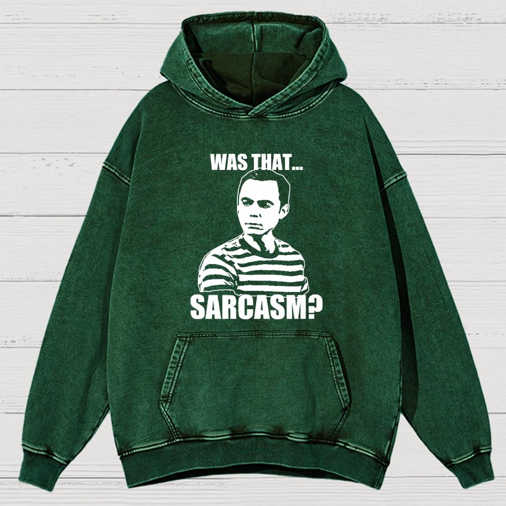 Was That Sarcasm Vintage Distressed Hoodie