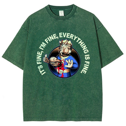 I'M Fine Everything Is Fine Vintage Distressed T-shirt