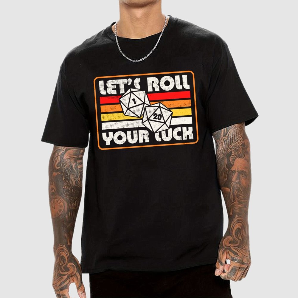 RPG Vintage Roll For Luck Geek T-Shirt