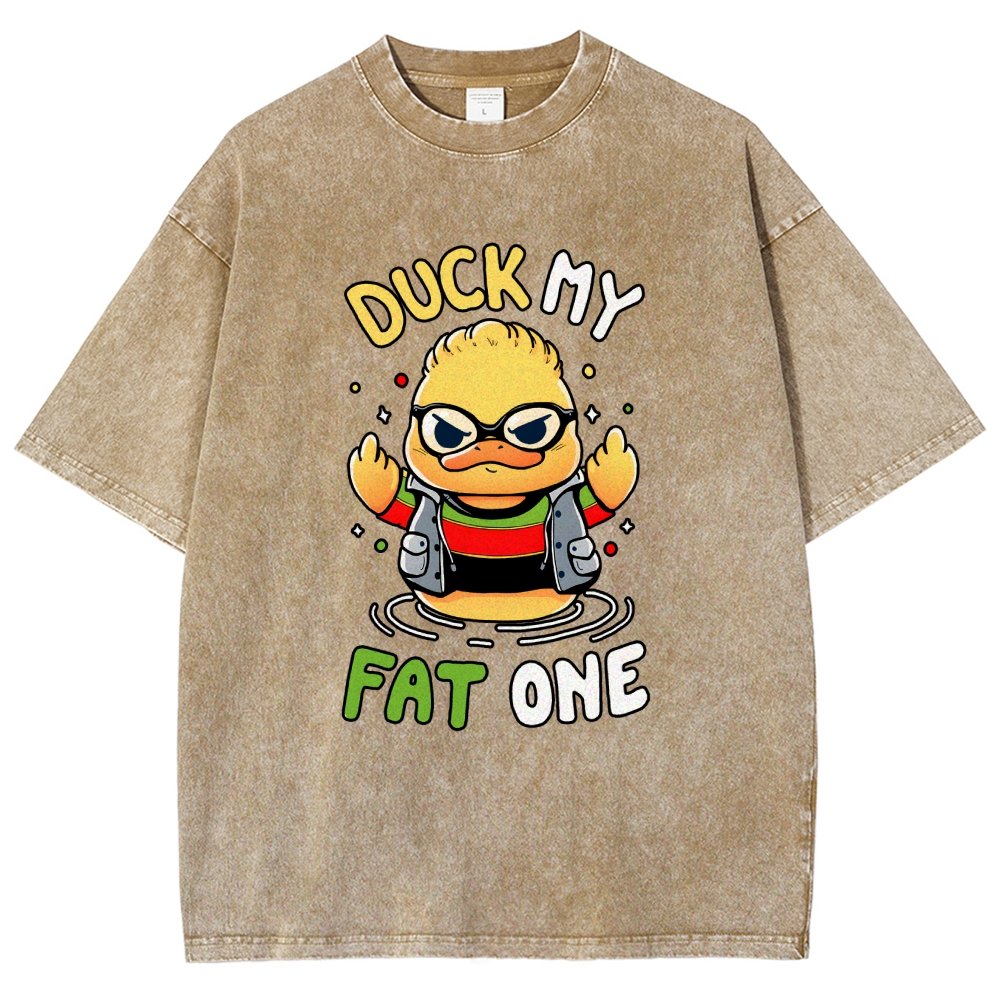 Duck My Fat One Vintage Distressed T-shirt