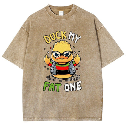 Duck My Fat One Vintage Distressed T-shirt