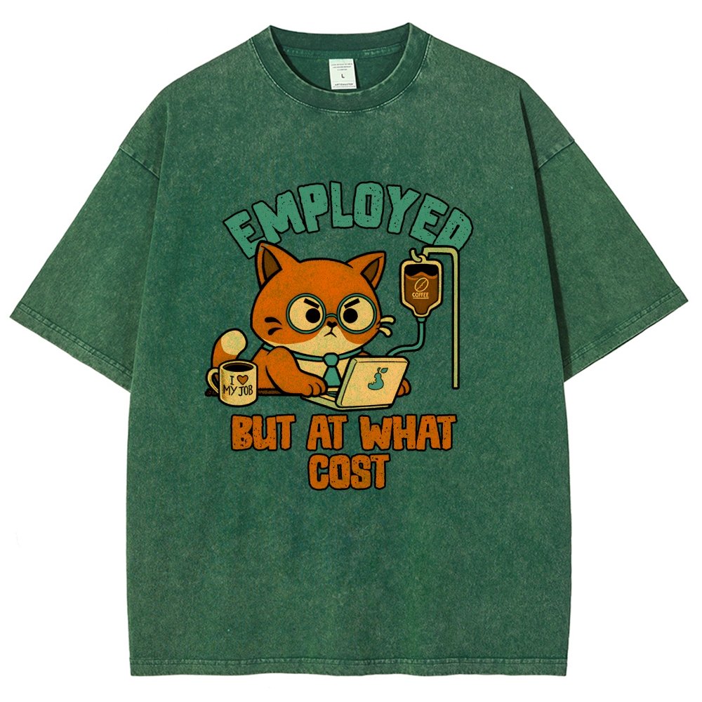 Employed But At What Cost Vintage Distressed T-shirt
