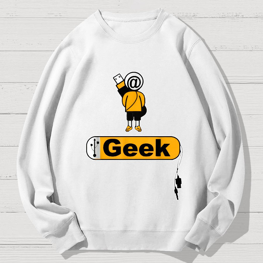 @Geek Funny Cotton Sweatshirt