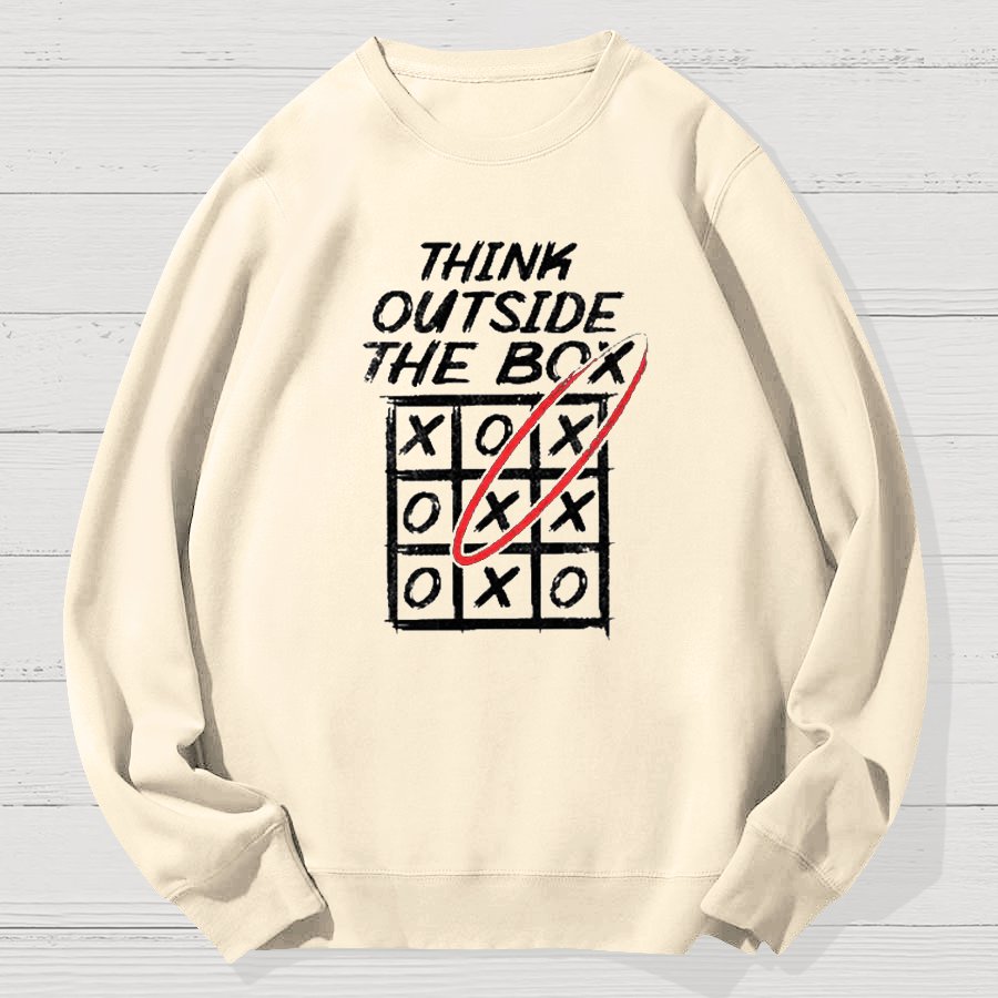 Think Outside The Box Nerd Geek Cotton Sweatshirt