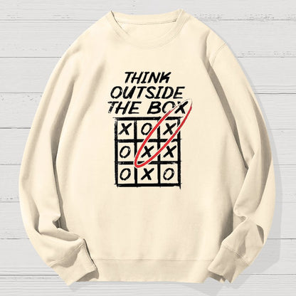 Think Outside The Box Nerd Geek Cotton Sweatshirt