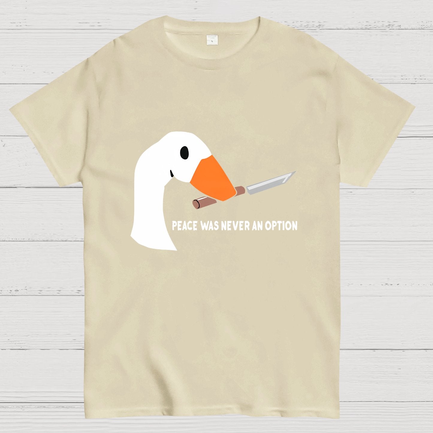 Peace Was Never An Option Duck Nerdy T-Shirt