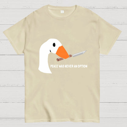 Peace Was Never An Option Duck Nerdy T-Shirt