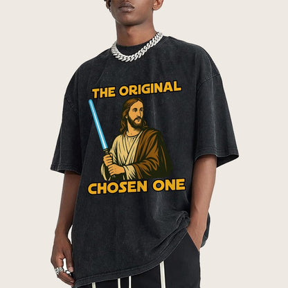 Jesus Christ The Original Chosen One Vintage Distressed T-shirt