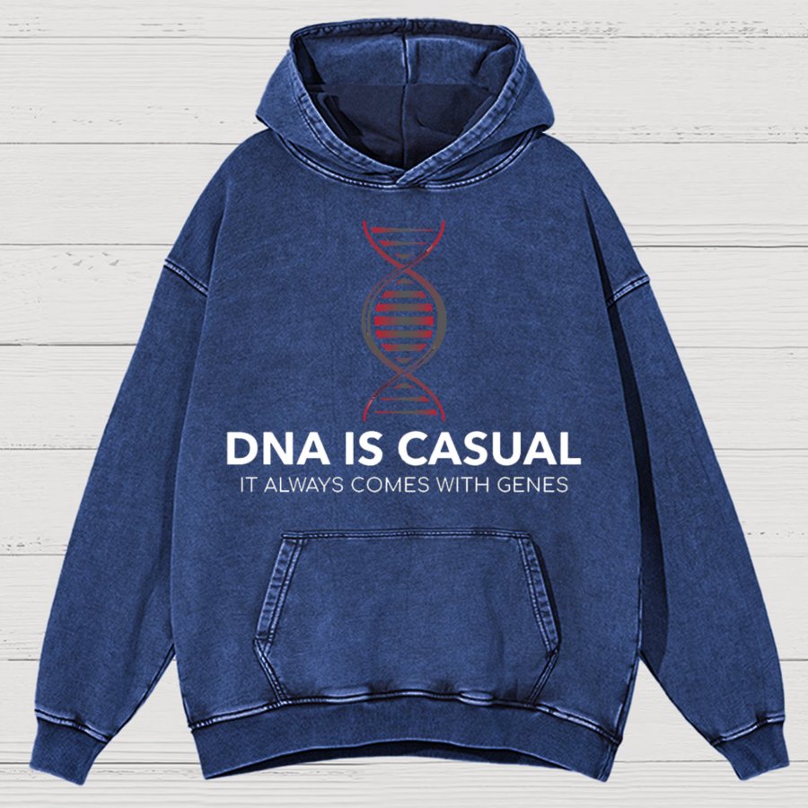 DNA Is Casual Vintage Distressed Hoodie