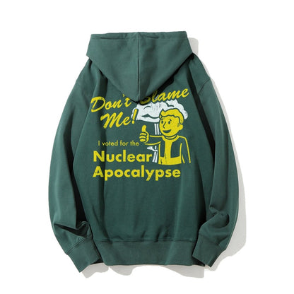 I Voted for the Apocalypse Printed Back Unisex Cotton Hoodie