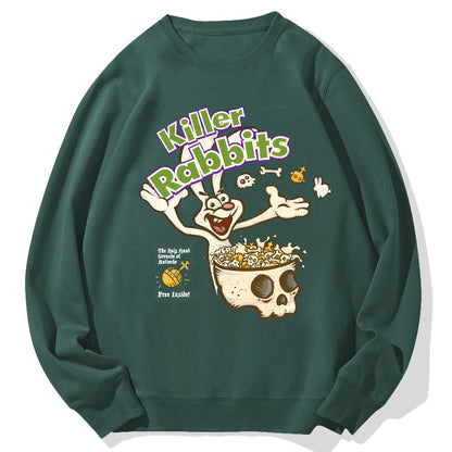 Killer Rabbit Cereal Geek Cotton Sweatshirt