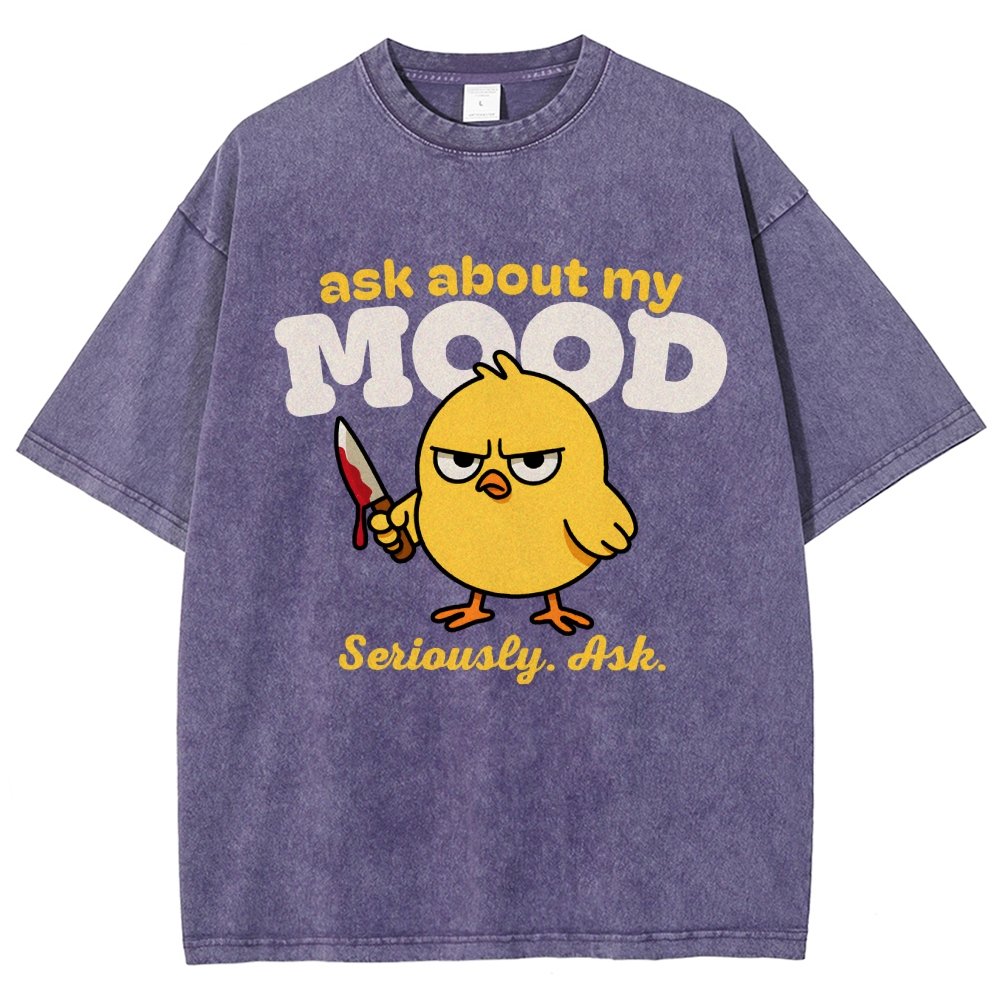 Ask About My Mood Vintage Distressed T-shirt