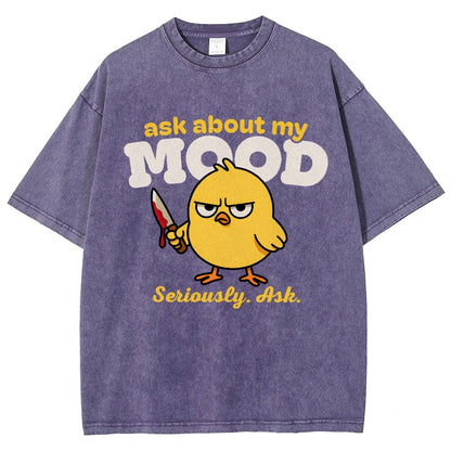 Ask About My Mood Vintage Distressed T-shirt