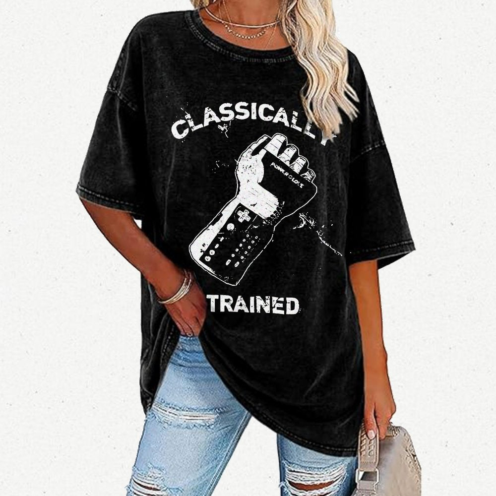 Classically Trained Gamer Vintage Distressed T-shirt