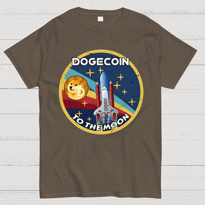 Dogecoin To The Moon DOGE Geek T-Shirt
