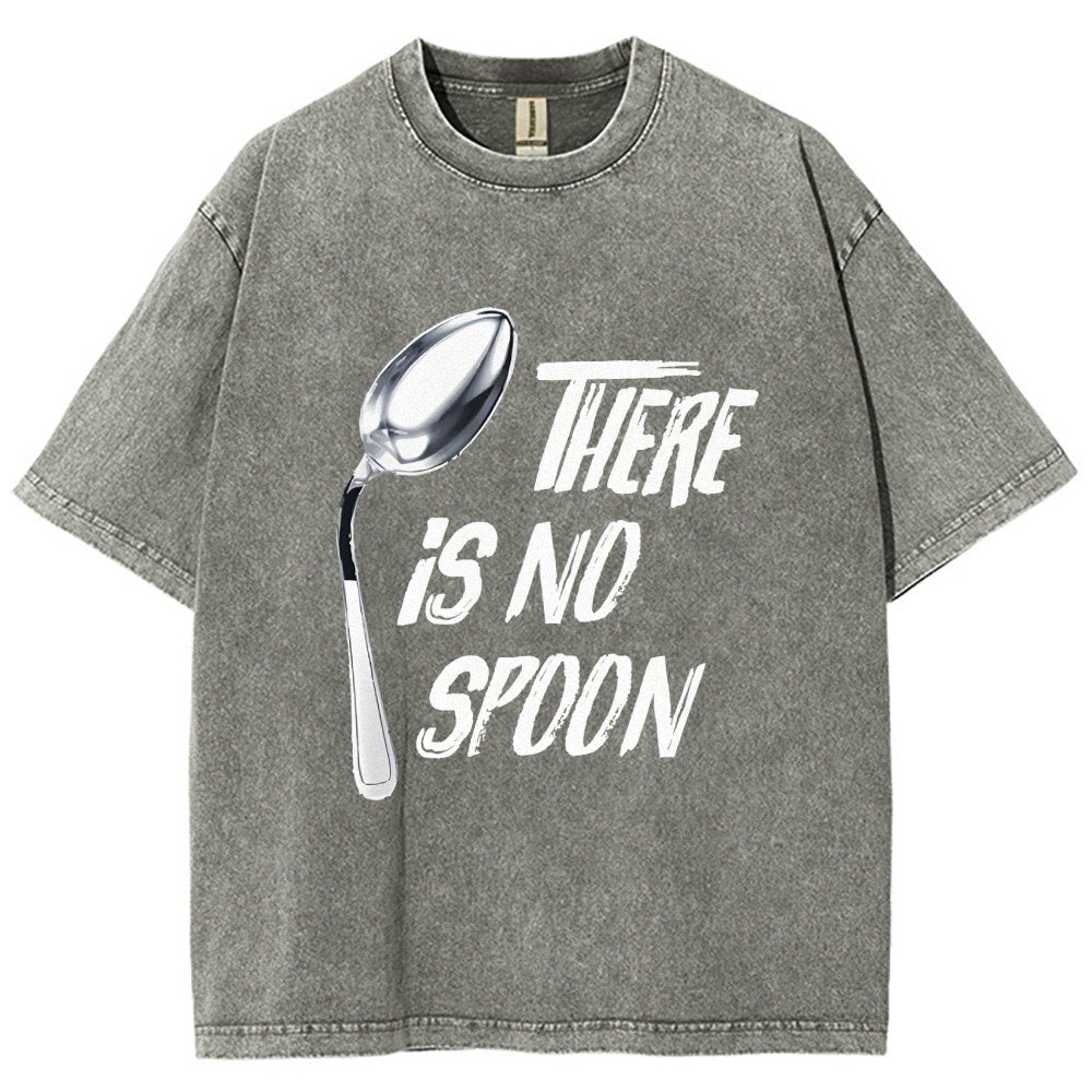 There is no spoon Vintage Distressed T-shirt