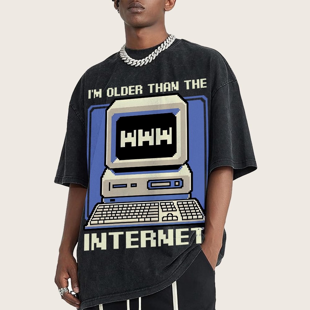 Older Than The Internet Vintage Distressed T-shirt