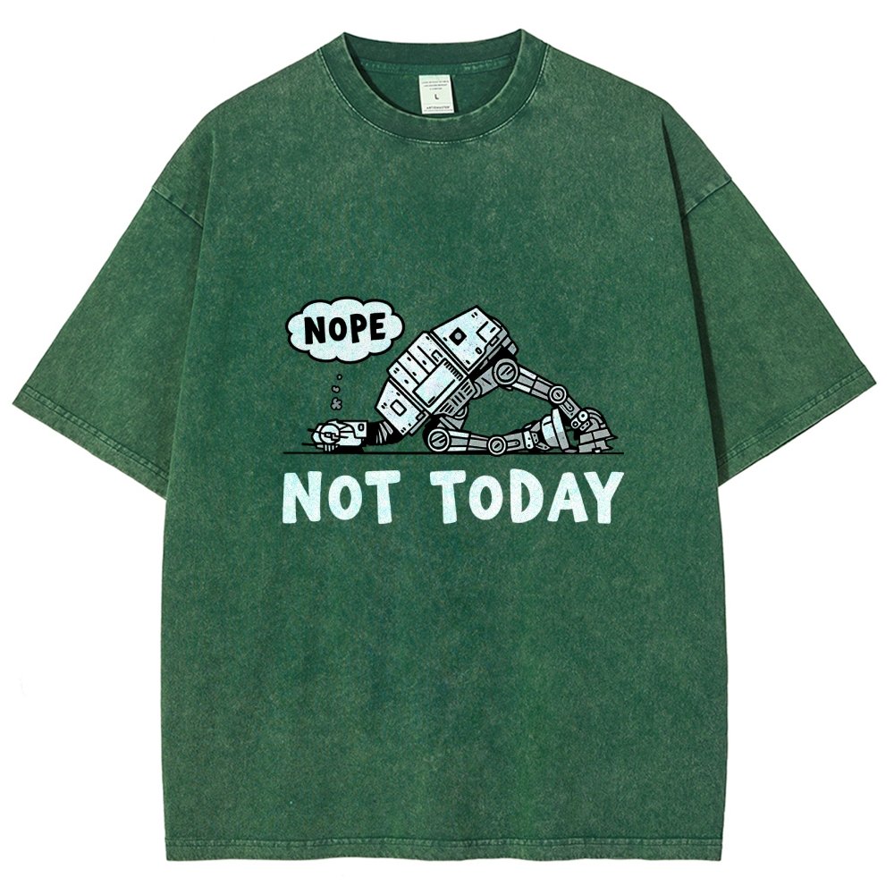 No Not Today  Vintage Distressed T-shirt