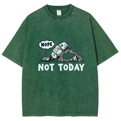 No Not Today  Vintage Distressed T-shirt