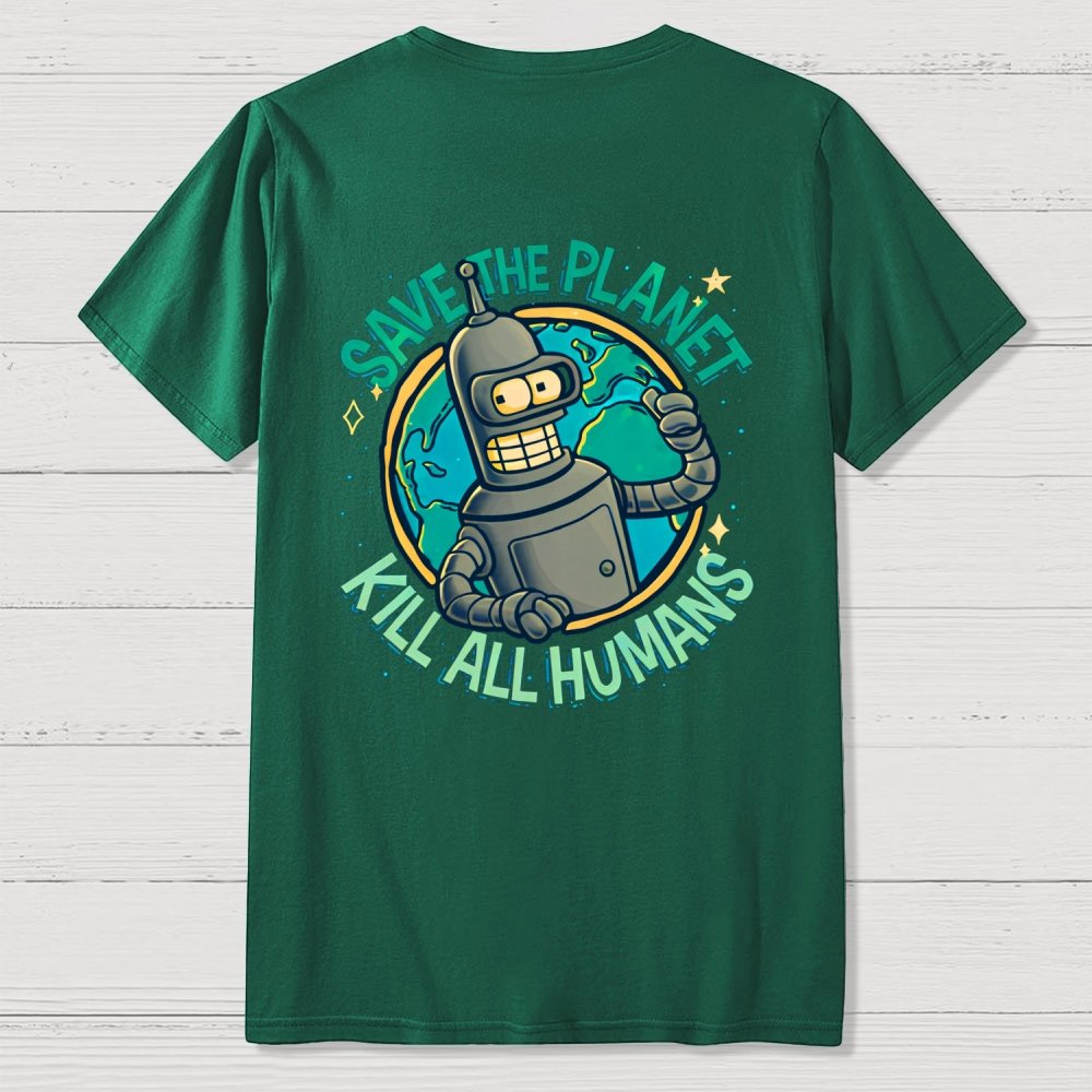 Yippee-Ki-Yay Front And Back Printing Geek T-Shirt