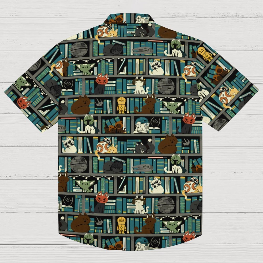 Cat Reading Wars Geeky Shirt