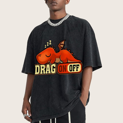 Drag On Off Vintage Distressed T-shirt