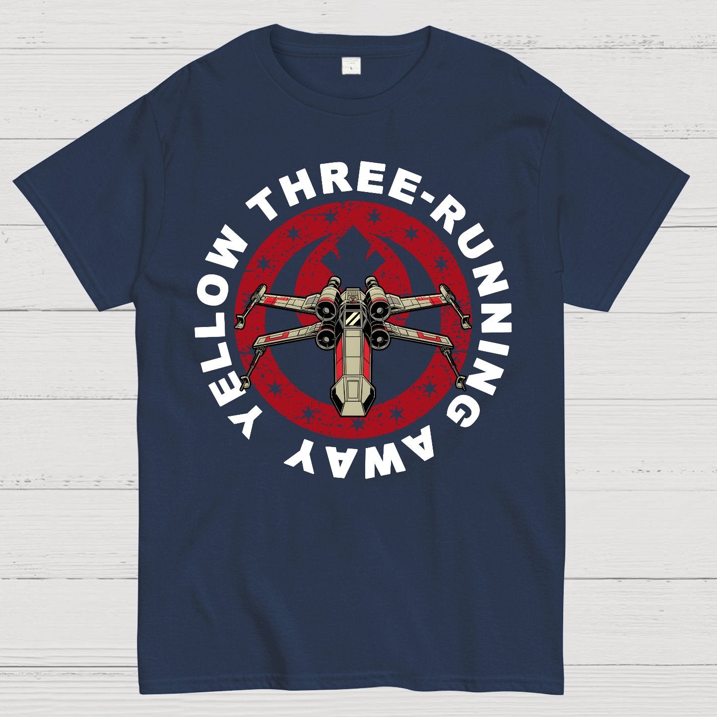Yellow Three-Sprinting Away Geek T-Shirt