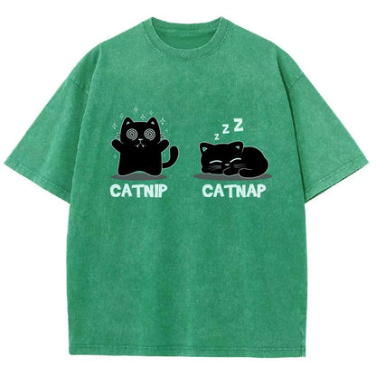 Catnip Catnap Vintage Distressed T-shirt