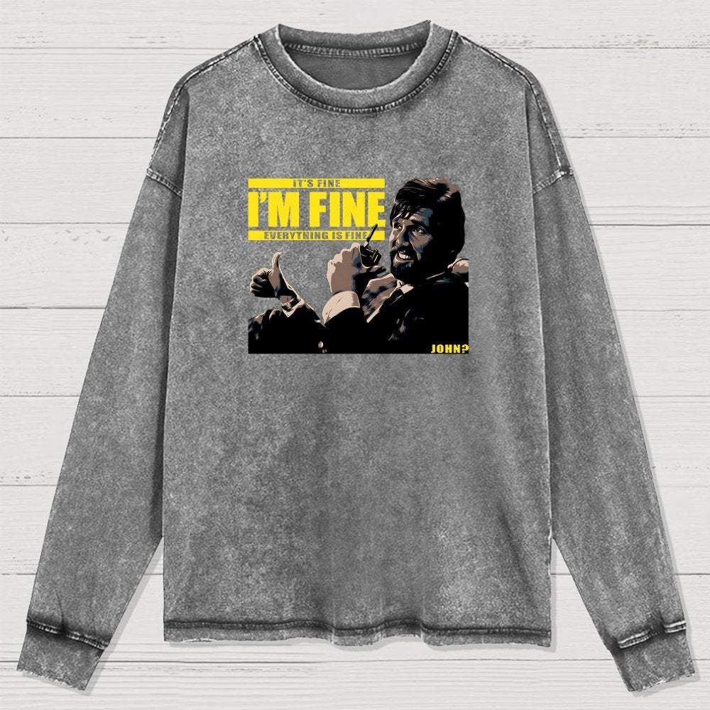 Ellis is Fine Washed Long Sleeve Tee