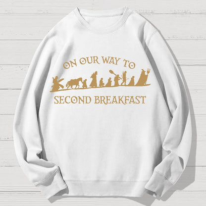On Our Way to Second Meal Geek Cotton Sweatshirt