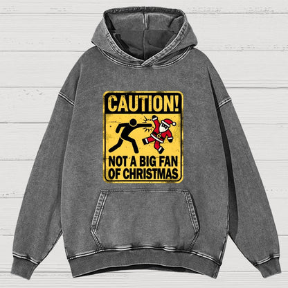 Christmas Caution Vintage Distressed Hoodie