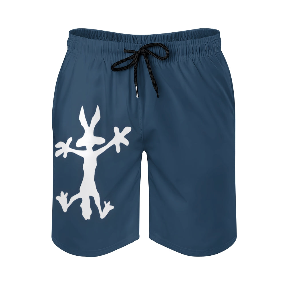 Coyote Splat Hitting Funny Cartoon Print Geek Shorts