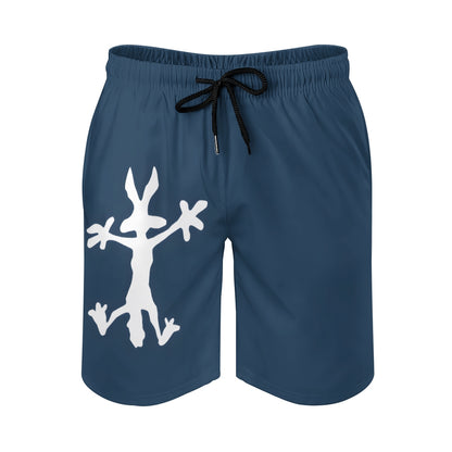 Coyote Splat Hitting Funny Cartoon Print Geek Shorts