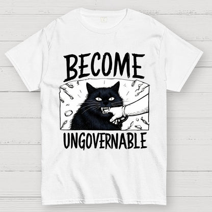 Cat Biting Arm Geek T-Shirt